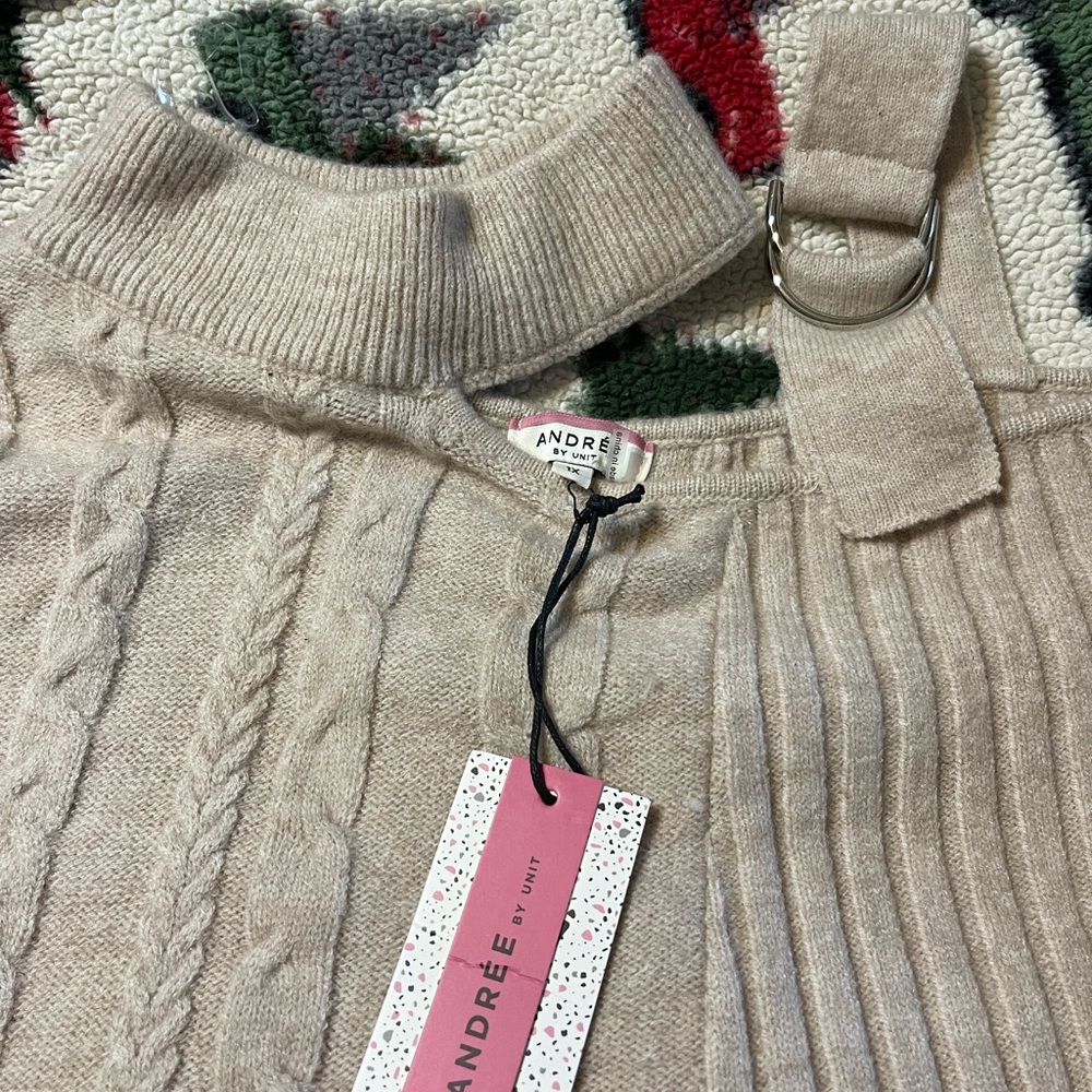 NWT ANDREE COLD SHOULDER SWEATER size 1x